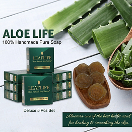 LEAFLIFE Real Aloe Vera Handmade Glycerin Soap